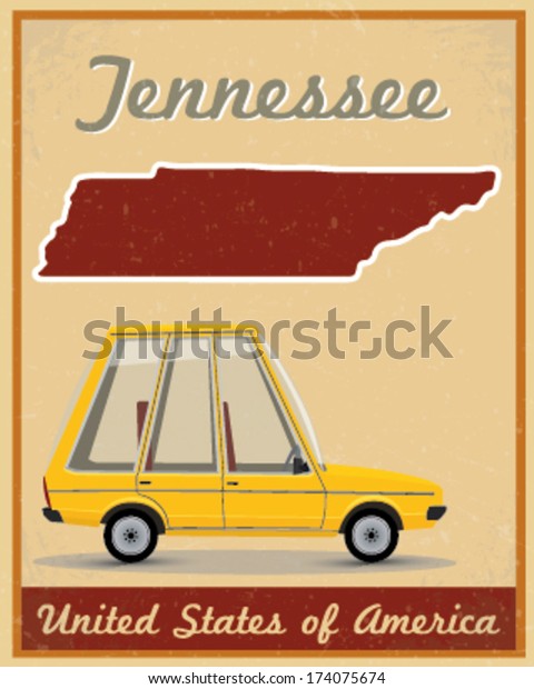 Tennessee road trip vintage\
poster 