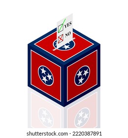 tennessee Zustandswahlliste. Vektorgrafik