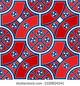 tennessee state flag ceramic tile pattern. tracery deisgn. abstract background. vector illustration