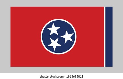 tennessee state flag, usa symbol, vector illustration