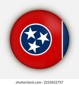 Tennessee state flag. Vector illustration.