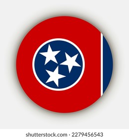 Tennessee state flag. Vector illustration.