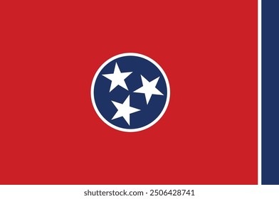 Tennessee state flag vector illustration. 