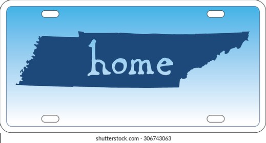 Tennessee state license plate vector