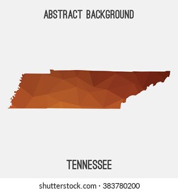 Tennessee state map in geometric polygonal style.Abstract tessellation,modern design background. Vector illustration EPS8