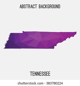 Tennessee state map in geometric polygonal style.Abstract tessellation,modern design background. Vector illustration EPS8