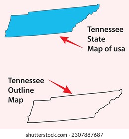 tennessee state map of usa