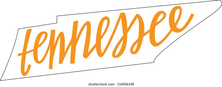 Tennessee State Outline And Hand-lettering