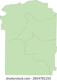 Tennessee State Wayne County vector Census Tract polygon based on Tiger 2020 Census Data