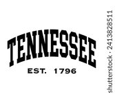 Tennessee typography design for tshirt hoodie baseball cap jacket and other uses vector