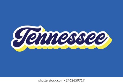 Tennessee typography design for tshirt hoodie baseball cap jacket and other uses vector