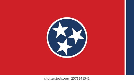 Tennessee US State Flag Vector Illustration