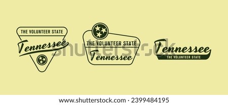 Tennessee - The Volunteer State. Tennessee state logo, label, poster. Vintage poster. Print for T-shirt, typography. Vector illustration