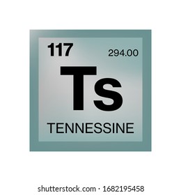 Tennessine element from the periodic table