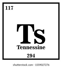 Tennessine Periodic Table of the Elements Vector illustration eps 10