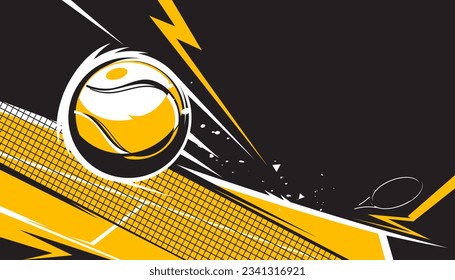 Tennis abstract background design for banner, poster, flyer template. 