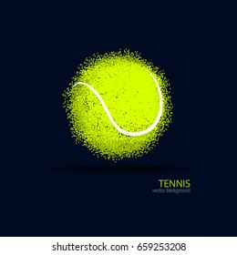 Tennis, abstract ball, design, element for a sports banner, poster.