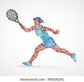 tennis, abstract, player
