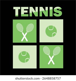 Tennis academy t shirt design .Tee shirt and apparel print with tennis racquer, tennis ball laurel wreath.vector illustration. Ready to print design