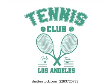 tennis active sport club team college old school sty for t shirt and fahion etc sweatshirt