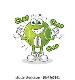 tennis applause illustration. character vector