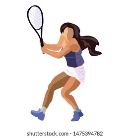 Tennis. Art poster. Vector illustration.