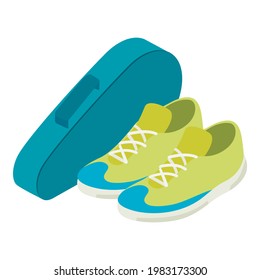 Tennis attribute icon. Isometric illustration of tennis attribute vector icon for web