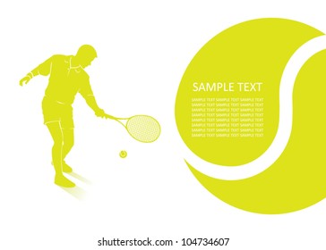 Tennis background - vector illustration