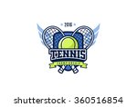 Tennis Badge Logo Design vector template. T-shirt Graphics
Sport Identity Logotype Illustration Label isolated on white Background.