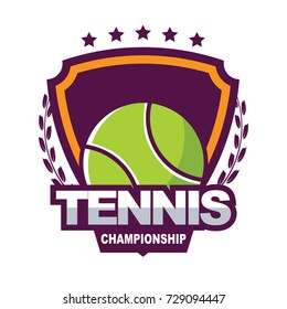 Tennis badge logo template