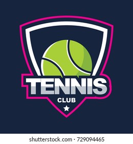 Tennis badge logo template