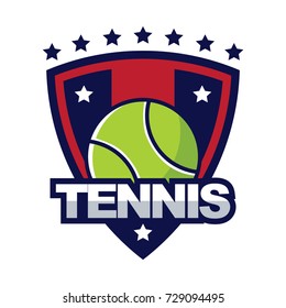 Tennis badge logo template