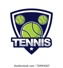 Tennis badge logo template