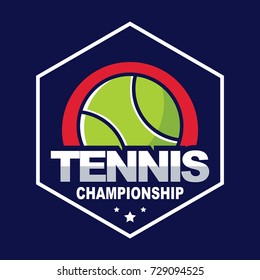 Tennis badge logo template