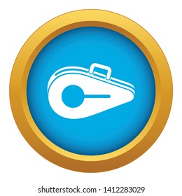 Tennis bag icon blue vector isolated on white background for any design