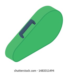 Tennis bag in isometric icon vector