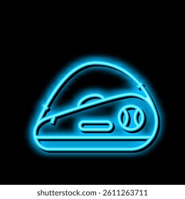 tennis bag neon light sign vector. tennis bag illustration