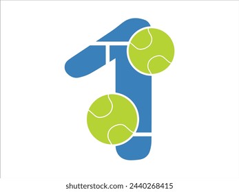 Tennis Ball Alphabet Number 1