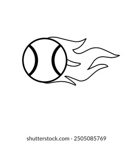 Tennis ball Black and White vector design