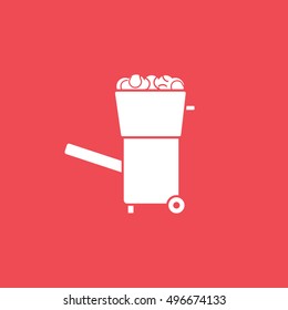 Tennis Ball Box Flat Icon On Red Background