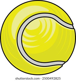 A tennis ball cartoon sports icon illustration