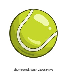 Tennis ball. Cartoon. Vector illustration