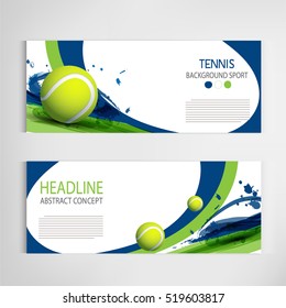 Tennis ball championship or tournament poster or label vector design. 