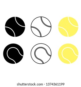 Tennis ball collection icon vector illustrator design isolated on white background.