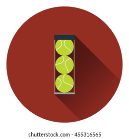 Tennis ball container icon. Flat color design. Vector illustration.