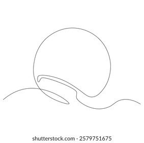 Tennis ball continuous line. Continuous one line drawing tennis ball. Sport concept. Single line drawing