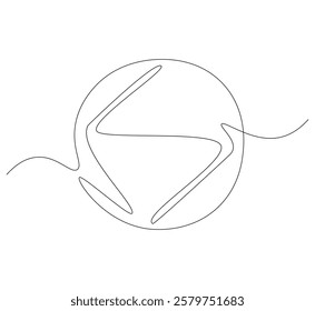 Tennis ball continuous line. Continuous one line drawing tennis ball. Sport concept. Single line drawing