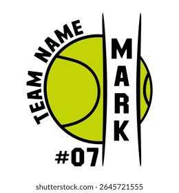 Tennis Ball Custom Team Name and Player Design