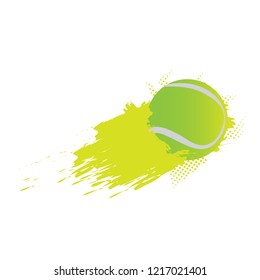 Tennis ball with an effect. Vector illustration design