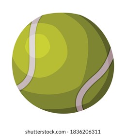 Tennis Ball Fitness and Sport Equipment Vector Illustration on White Background